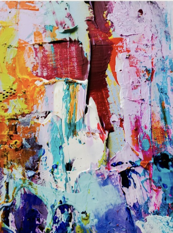 Pigment and textile artwork by Adriana Merlo